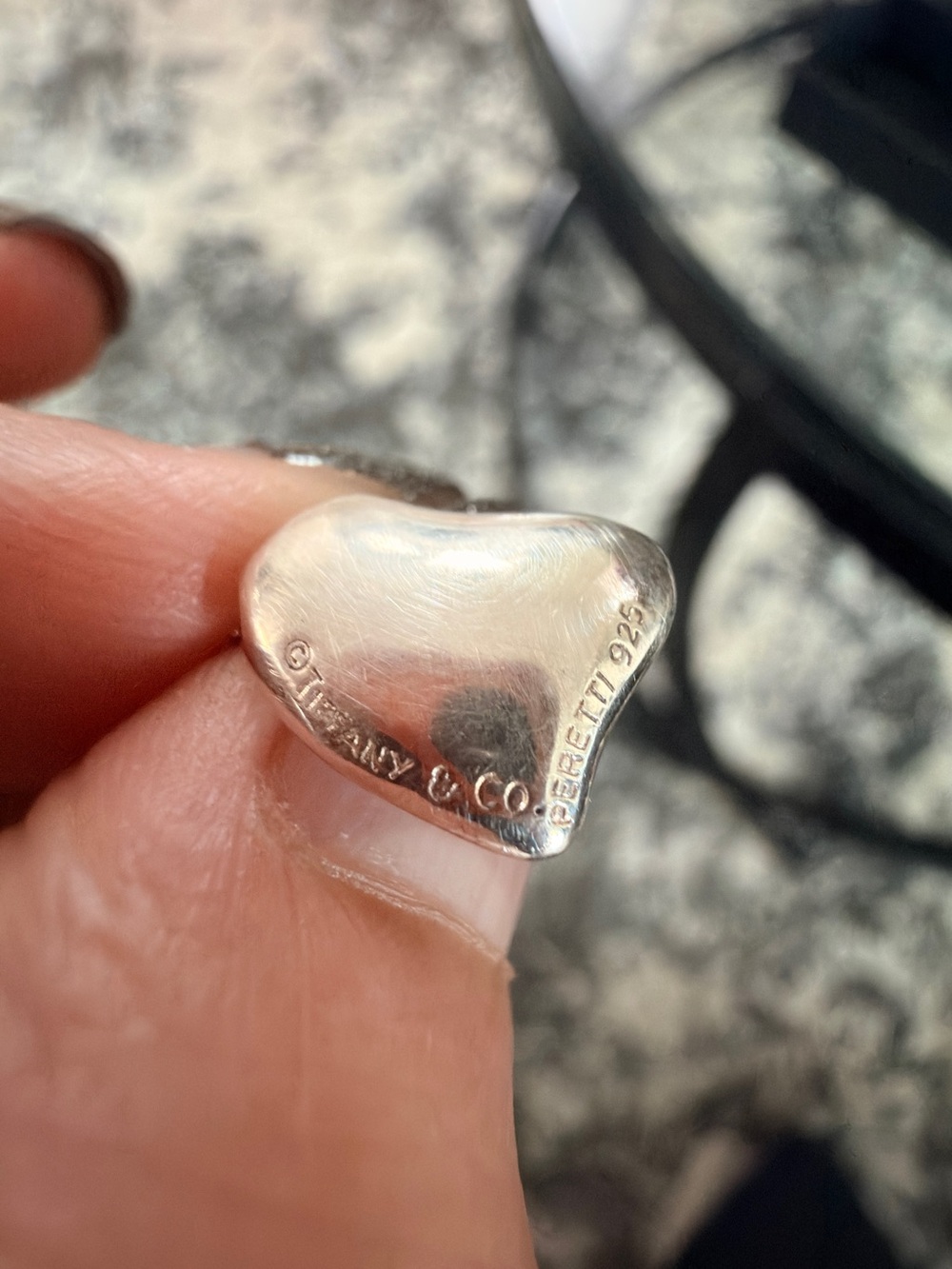 Auth TIFFANY & Co Paloma Picasso Sterling Silver Full Heart Pendant - Picture 9 of 13